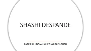 Salient Features of Deshpande's Writings