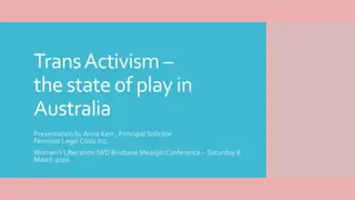 Trans Activism and Legal Landscape in Australia