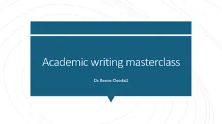 Mastering Academic Writing: Tips and Strategies by Dr. Reece Goodall