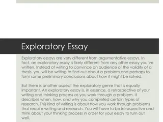 Exploratory Essays