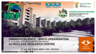 Enhancing Urban Resilience in BRICS through Integrated Infrastructure and Sustainable Development