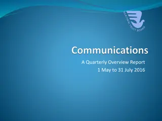 Quarterly Overview Report - May to July 2016