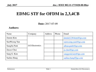 IEEE 802.11-17 EDMG STF for OFDM Overview