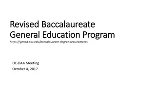 University General Education Requirements Overview