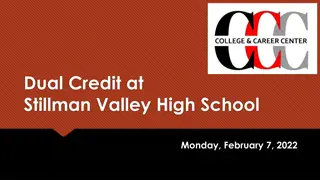 Options for Dual Credit Courses at Stillman Valley High School