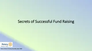 Successful Fund Raising Strategies for Rotary District Training Assembly