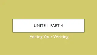 Mastering Writing: Editing and Proofreading Tips
