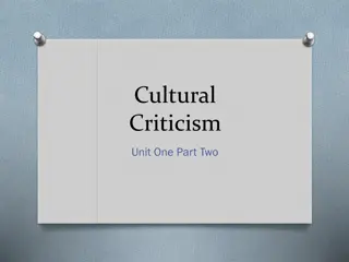 Cultural Criticism: Artistic Expression & Reader Engagement