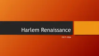 Harlem Renaissance 1917-1934: A Cultural Awakening