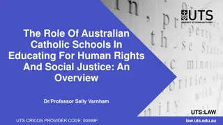 Overview of Human Rights Education in Australian Catholic Schools