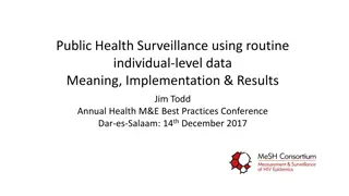 Public Health Surveillance Using Routine Data: Implementation & Results