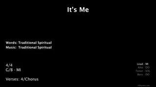 Traditional Spiritual Music - Its.Me Verses and Chorus Slides