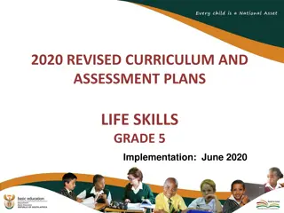 2020 Revised Curriculum and Assessment Plans for Grade 5 Life Skills