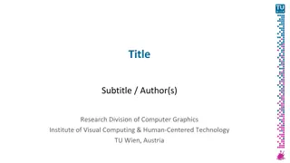 Institute of Visual Computing & Human-Centered Technology Research Insights