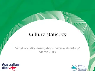 PICs Efforts on Culture Statistics - March 2017