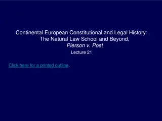 European Constitutional and Legal History: Natural Law School Origins