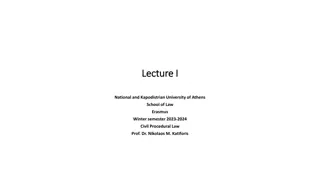 Civil Procedural Law at National and Kapodistrian University of Athens