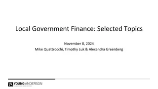 Local Government Finance: Funding Options for New Library Construction