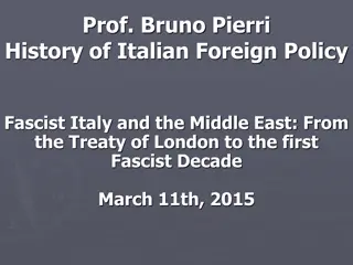 Italian Foreign Policy in Fascist Era: Treaty of London & Middle East