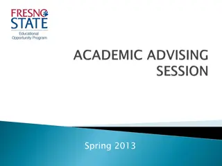 Spring 2013 Freshmen Orientation and Academic Requirements