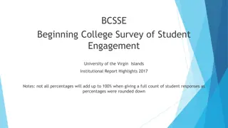 University of the Virgin Islands BCSSE Survey Highlights 2017
