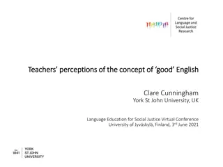 Teachers' Perceptions of Good English in Schools
