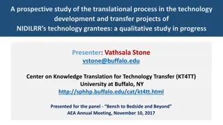 Longitudinal Qualitative Study on Technology Development and Transfer Projects by NIDILRR Grantees
