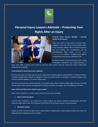 Personal Injury Lawyers Adelaide – Protecting Your Rights After an Injury