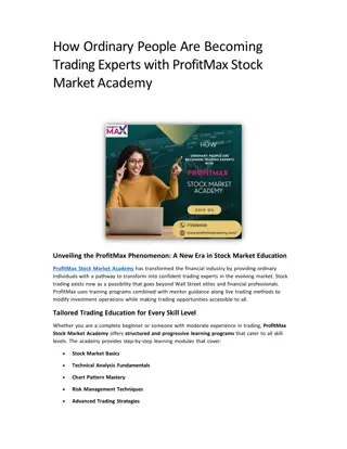 How Ordinary People Are Becoming Trading Experts with ProfitMax Stock Market Academy