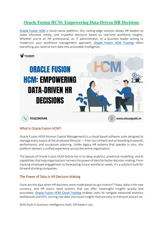 Oracle Fusion HCM Course Online - Oracle Fusion HCM in india