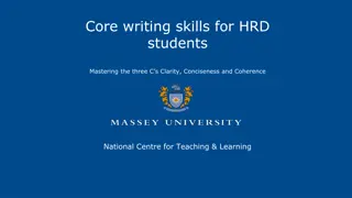 Mastering Core Writing Skills for HRD Students: Clarity, Conciseness, Coherence