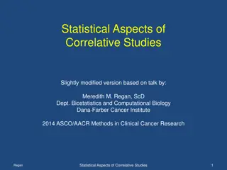 Statistical Aspects of Correlative Studies in Biomarker Research