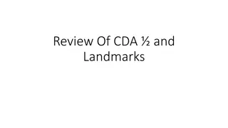 Review of CDA and Landmarks