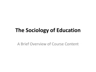 Sociology of Education: Role and Perspectives