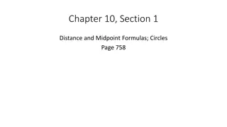 Geometry Formulas and Concepts for Distance, Midpoint, and Circles