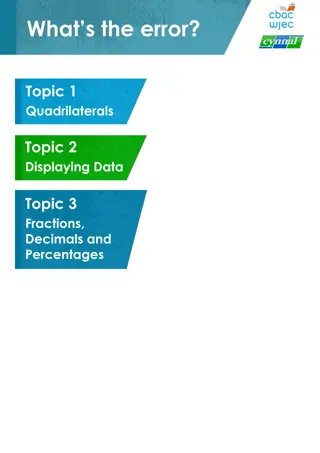 Identifying Errors in Quadrilaterals, Data Display, and Fractions