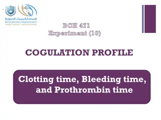 Coagulation Profile in Hemostasis Mechanisms