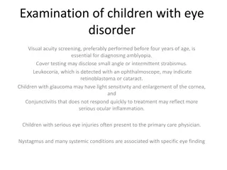 Childhood Eye Disorders and Amblyopia Detection