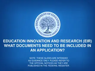 Required Documents for EIR Application