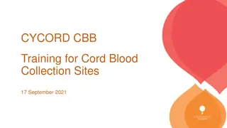 CYCORD.CBB Training for Cord Blood Collection Sites