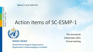 Action Items of SC-ESMP-1 Virtual Meeting November 2021