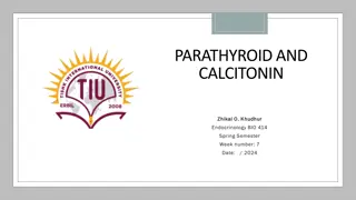 Parathyroid Hormone (PTH) and Calcitonin in Endocrinology