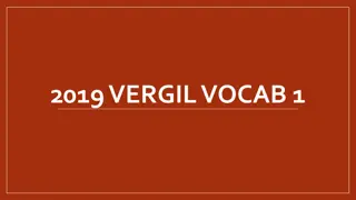2019 Vergil Vocabulary Definitions
