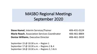 MASBO Regional Meetings and Important Deadlines October 2020