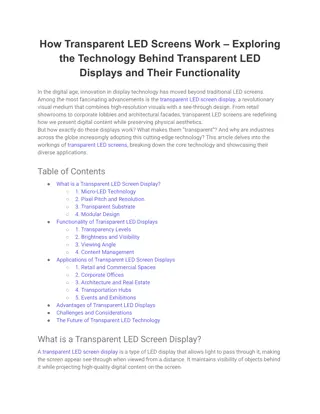 How Transparent LED Screens Work – Exploring the Technology Behind Transparent