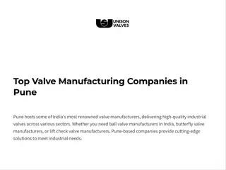 Top Valve Manufacturing Companies in Pune | Unison Valves