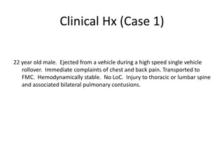 Spinal Injury Cases: Clinical Histories & Neurological Exams