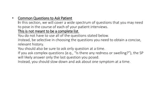 Essential Patient Interview Questions and Information Gathering
