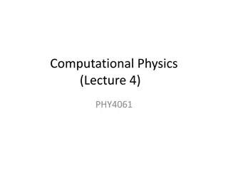 Computational Physics Lecture 4: Formulas, Random Variables, Importance Sampling