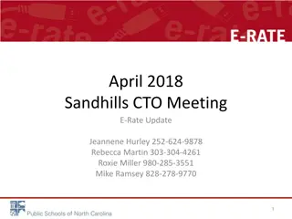 E-Rate Update and Filing Tips for April 2018 CTO Meeting